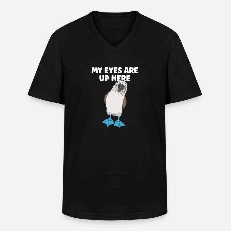 Blaufußtölpel Blue-footed Booby Seevogel - Männer-T-Shirt mit V-Ausschnitt - Schwarz