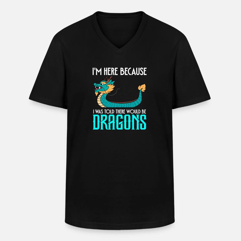 Lustiges Drachenboot-Rennpaddel - Männer-T-Shirt mit V-Ausschnitt - Schwarz
