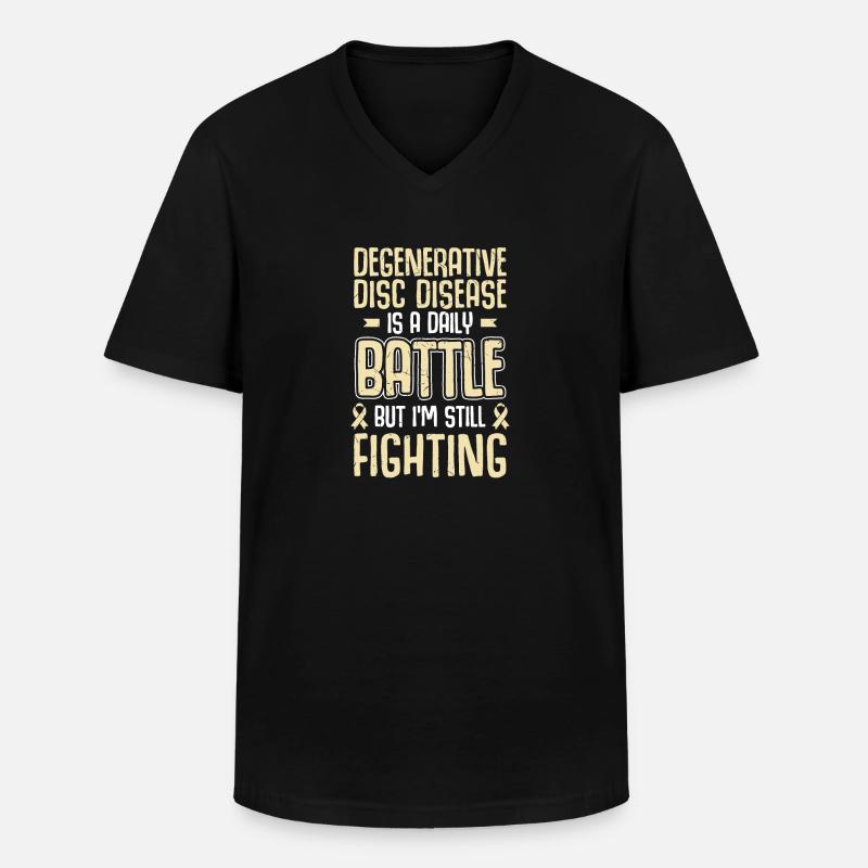 Ddd Warrior Degenerative Bandscheibenerkrankung - Männer-T-Shirt mit V-Ausschnitt - Schwarz