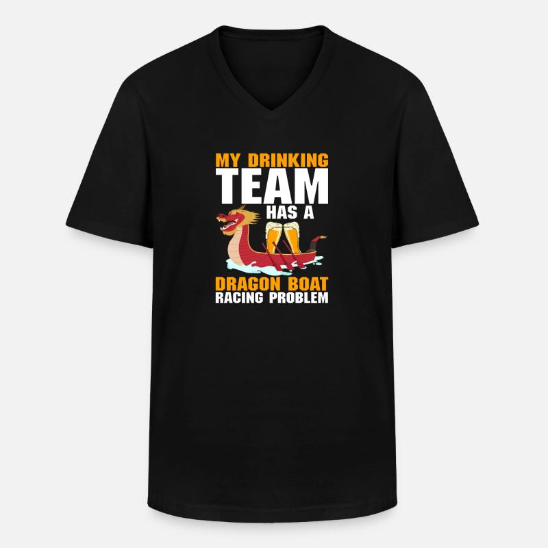 Lustiges Trinker-Team Drachenbootrennen Problem - Männer-T-Shirt mit V-Ausschnitt - Schwarz