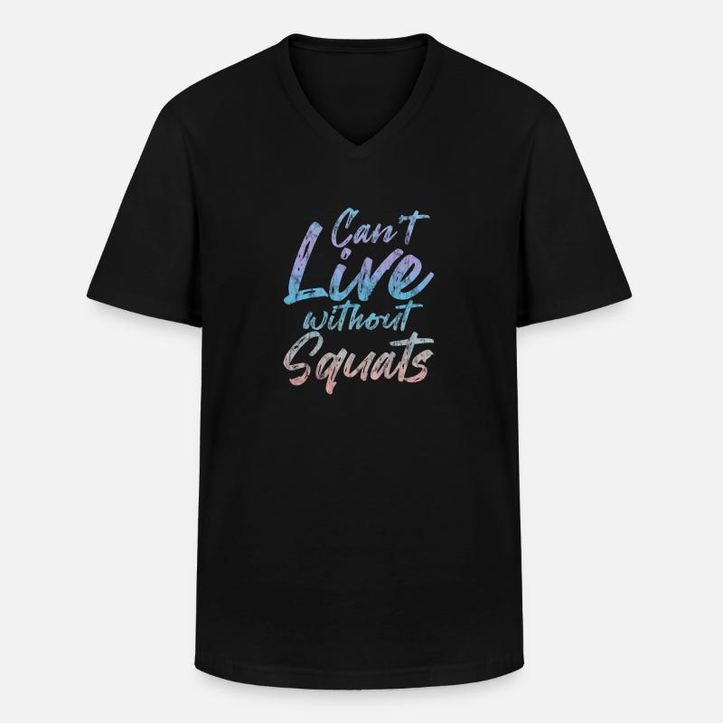 Can’t Live Without Squats 3 - Männer-T-Shirt mit V-Ausschnitt - Schwarz