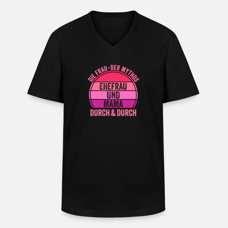 Ehefrau Mutter Mama - Männer-T-Shirt mit V-Ausschnitt - Schwarz