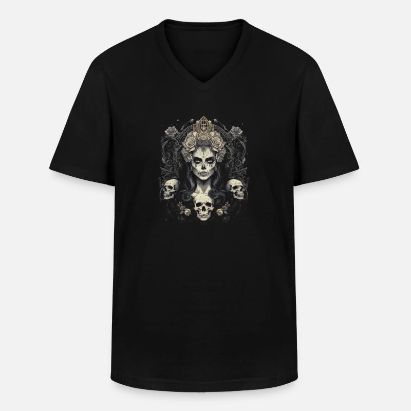 Gothic Ästhetik Goth - Männer-T-Shirt mit V-Ausschnitt - Schwarz