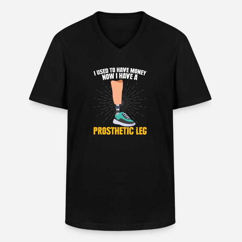 Amputierte - Männer-T-Shirt mit V-Ausschnitt - Schwarz