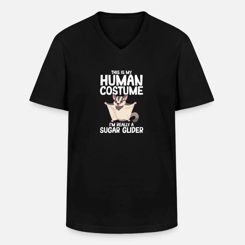 Sugar Glider Flughörnchen - Männer-T-Shirt mit V-Ausschnitt - Schwarz