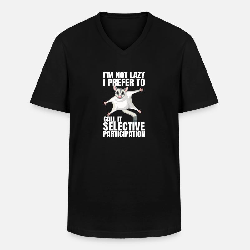 Sugar Glider Flughörnchen - Männer-T-Shirt mit V-Ausschnitt - Schwarz
