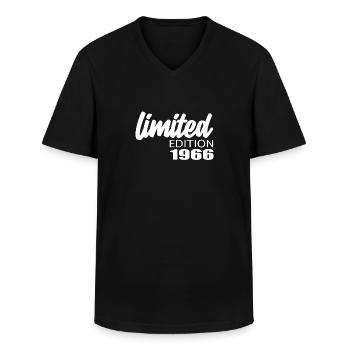Limited Edition 1966 - Männer-T-Shirt mit V-Ausschnitt - Schwarz - Vorne - AI Model Male 178 dark (178cm)