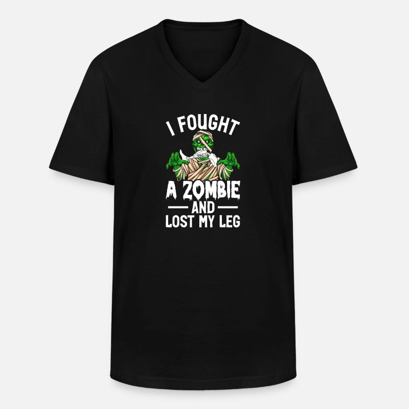 Beinprothese Amputierter - Männer-T-Shirt mit V-Ausschnitt - Schwarz