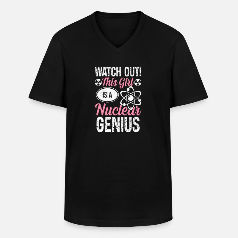 Nuclear Engineer Engineering - Men's V-Neck T-Shirt - black