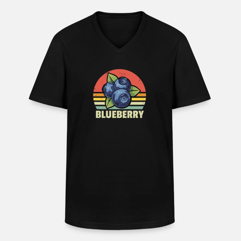 Blauberren Blauberre Geschenk - Männer-T-Shirt mit V-Ausschnitt - Schwarz