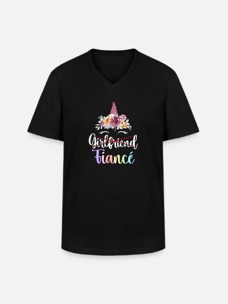 Engagement Bridal Shower - Men's V-Neck T-Shirt - black