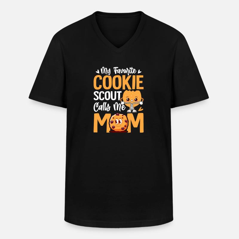 Keks-Händler - Männer-T-Shirt mit V-Ausschnitt - Schwarz