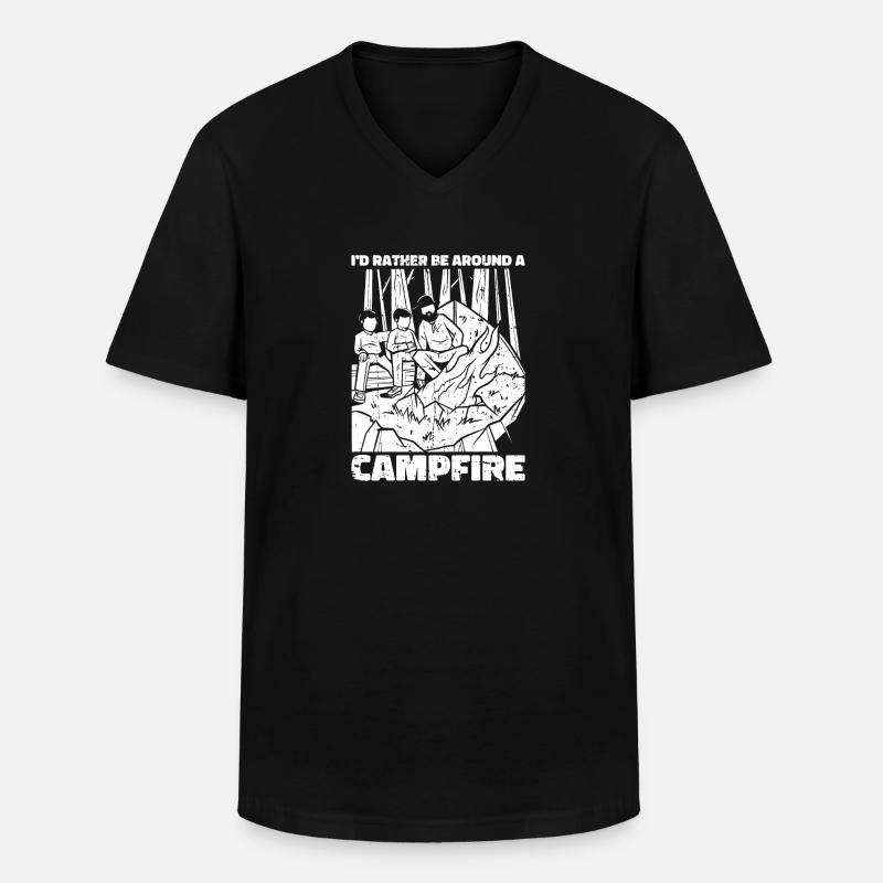 Pfadfinder - Männer-T-Shirt mit V-Ausschnitt - Schwarz