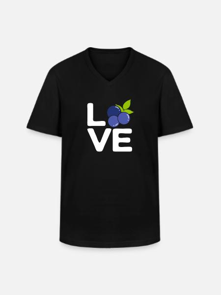 Blueberry, Fruit, Blueberry - Men's V-Neck T-Shirt - black