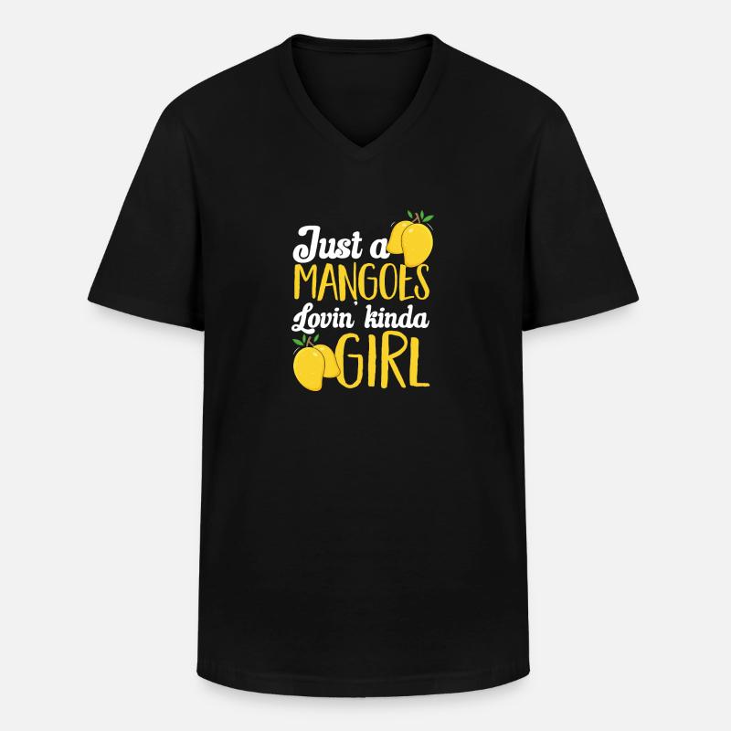 Mango Fruit Mango - Men's V-Neck T-Shirt - black