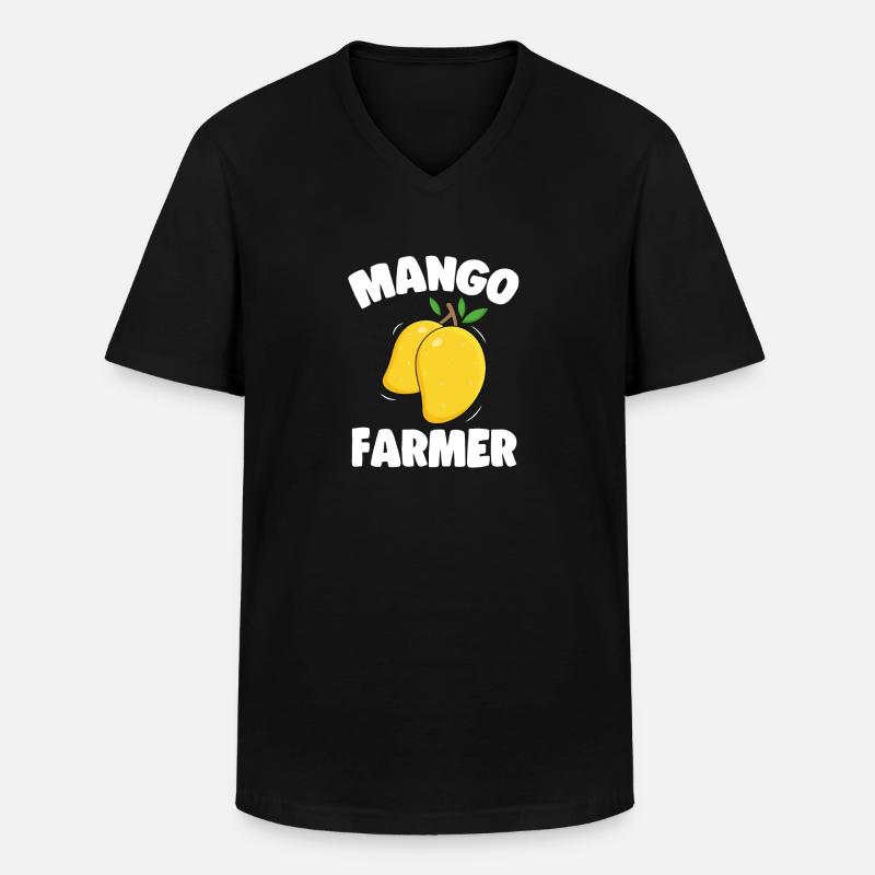 Mango Fruit Mango - Men's V-Neck T-Shirt - black