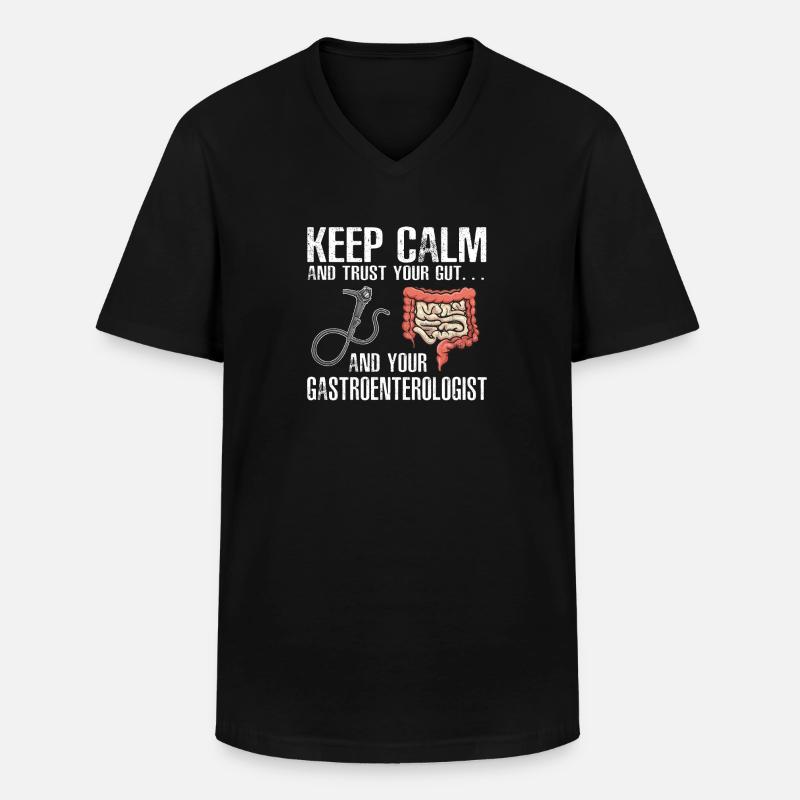 Gastroenterology Endoscopy Colonoscopy - Men's V-Neck T-Shirt - black