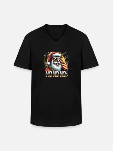 Ho Ho Ho - Men's V-Neck T-Shirt - black