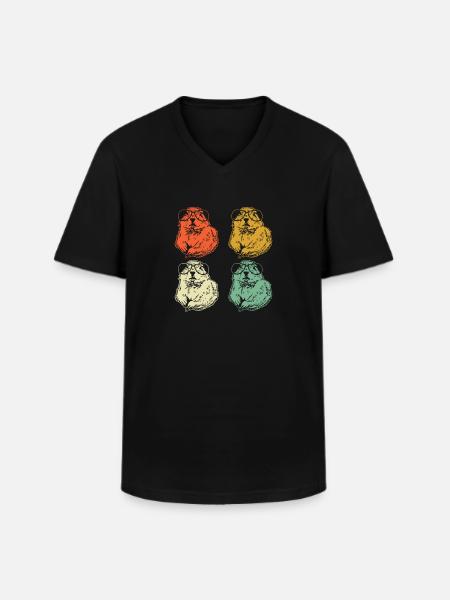Prairie dog - Men's V-Neck T-Shirt - black