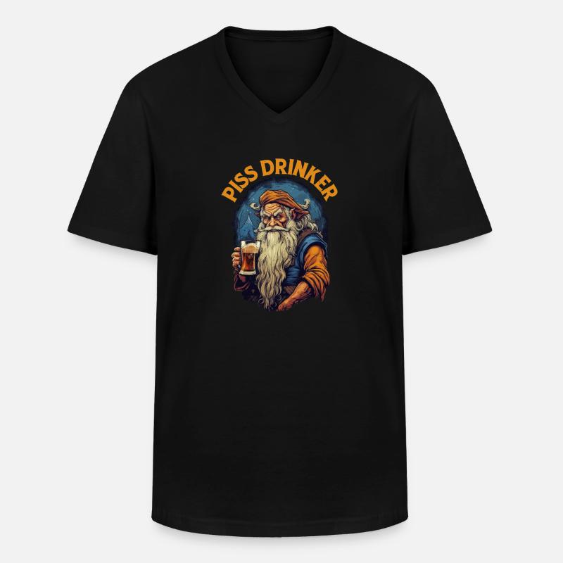 Piss Drinker 39 - Männer-T-Shirt mit V-Ausschnitt - Schwarz