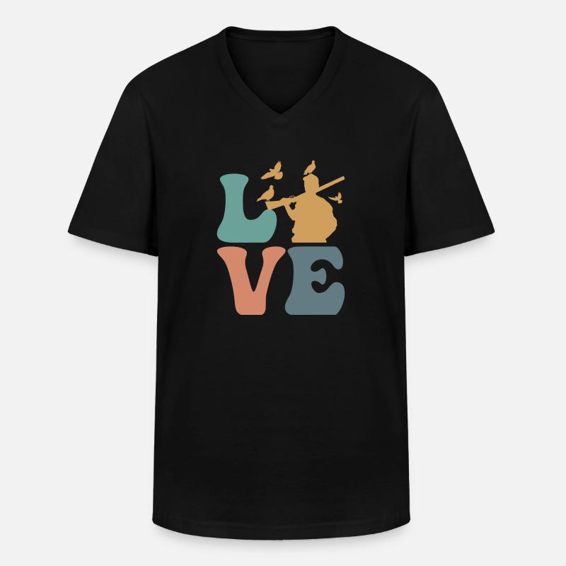 Taubenjäger Taubenjagd - Männer-T-Shirt mit V-Ausschnitt - Schwarz