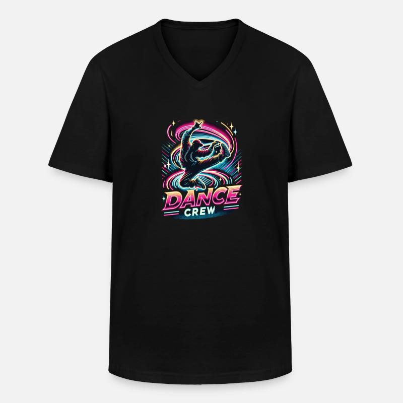 Breakdance Dance Crew - Männer-T-Shirt mit V-Ausschnitt - Schwarz