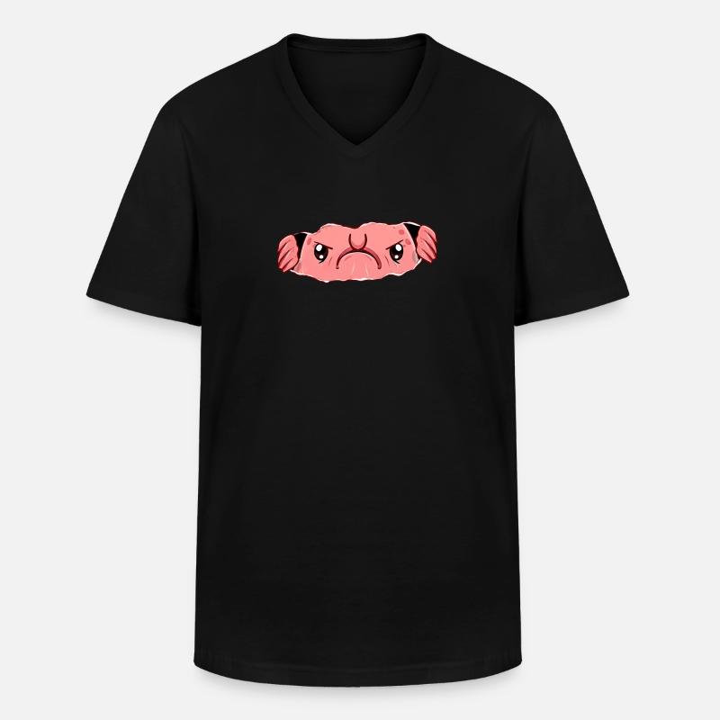 Blobfisch Blob-Hände - Männer-T-Shirt mit V-Ausschnitt - Schwarz