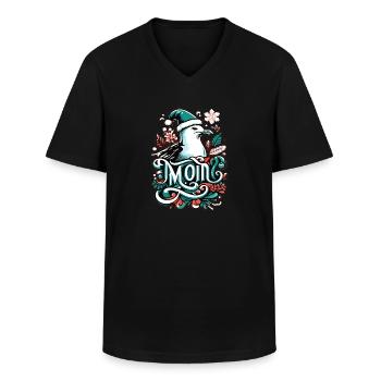 Moin Möwe Moin Sprüche Hamburg Moin Dialekt - Männer-T-Shirt mit V-Ausschnitt - Schwarz - Vorne - AI Model Male 178 dark (178cm)