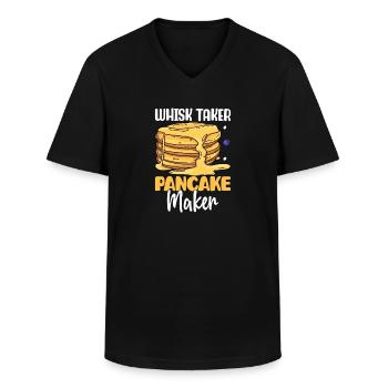 Crêpes amusantes - T-shirt col V Homme - noir - Devant - AI Model Male 178 dark (178cm)
