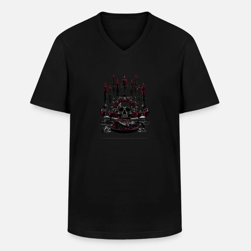 Gothic Macabre Feast Gothic Winter - Männer-T-Shirt mit V-Ausschnitt - Schwarz