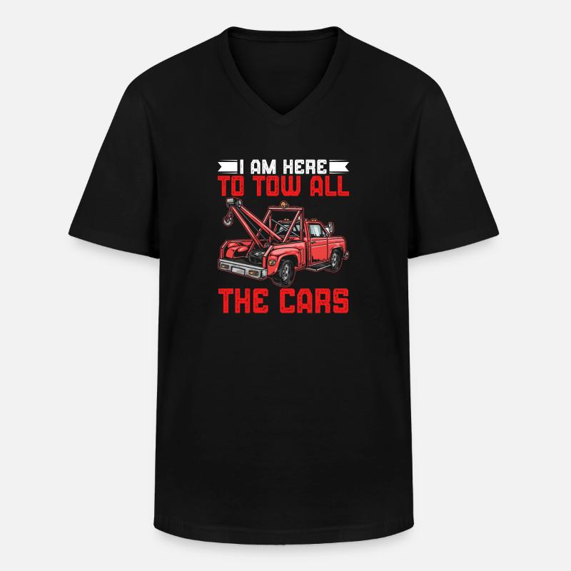 Lustiger Abschleppwagenfahrer Abschleppwagenfahrer - Männer-T-Shirt mit V-Ausschnitt - Schwarz