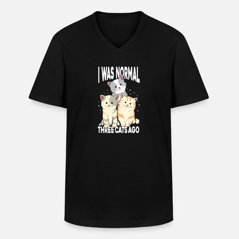 Ich War Normal - Männer-T-Shirt mit V-Ausschnitt - Schwarz