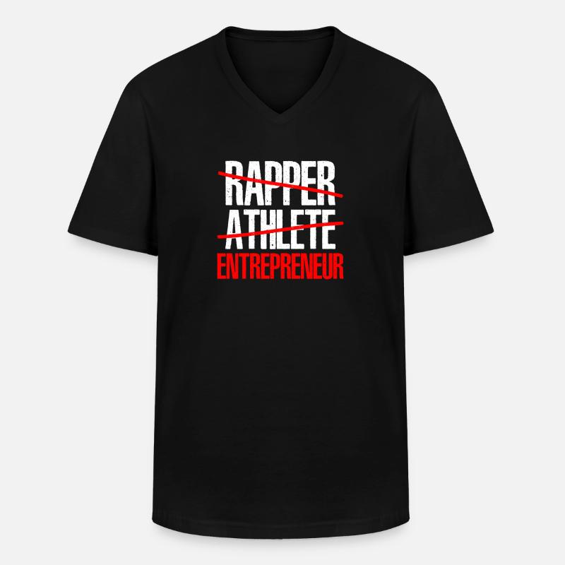 Rapper Athlete Entrepreneur 41 - Männer-T-Shirt mit V-Ausschnitt - Schwarz