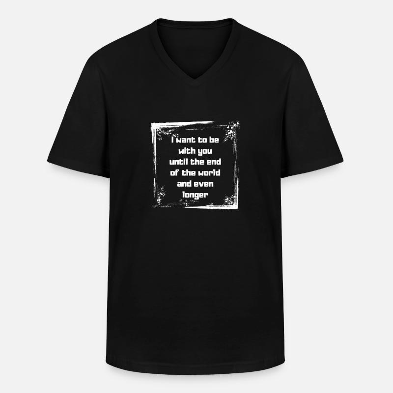 Ich möchte bei dir sein - Männer-T-Shirt mit V-Ausschnitt - Schwarz