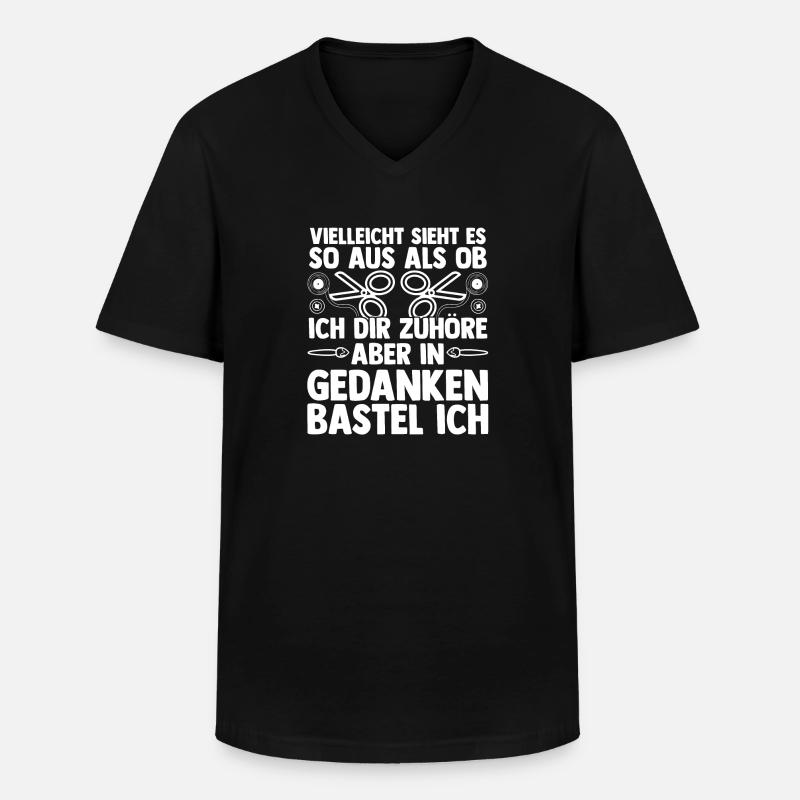 Bastler Basteln - Männer-T-Shirt mit V-Ausschnitt - Schwarz