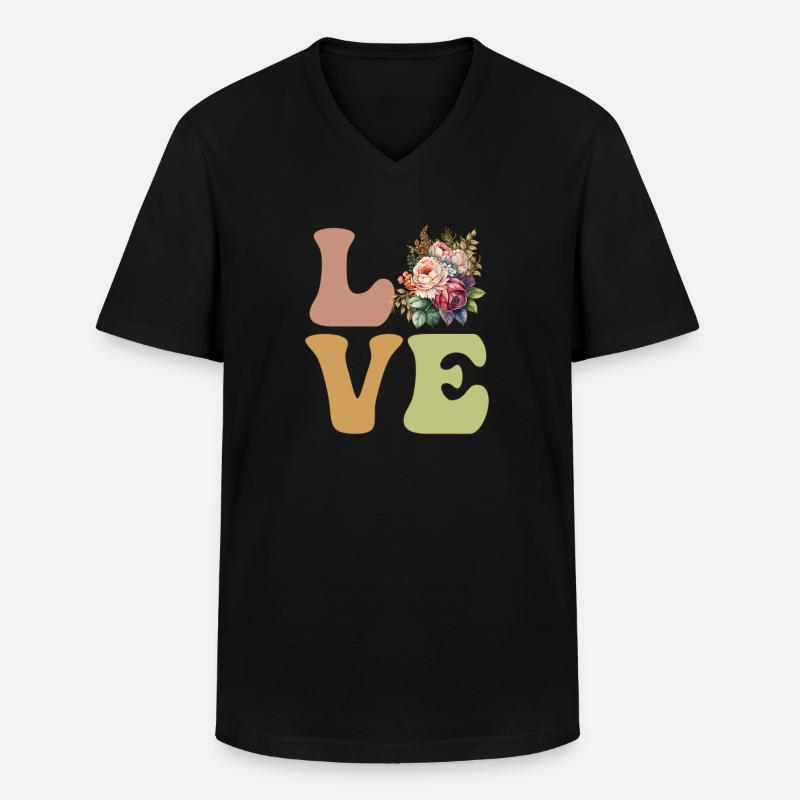 Florist Blume Blumengärtner - Männer-T-Shirt mit V-Ausschnitt - Schwarz