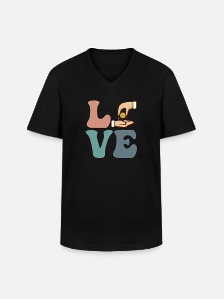 Fundraising Fundraiser Velgørenhed - Klassisk herre T-shirt med V-udskæring - sort