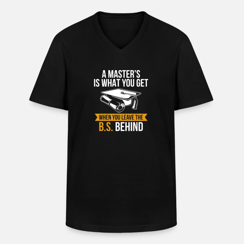 Master's Degree Studies Master's Degree - Men's V-Neck T-Shirt - black