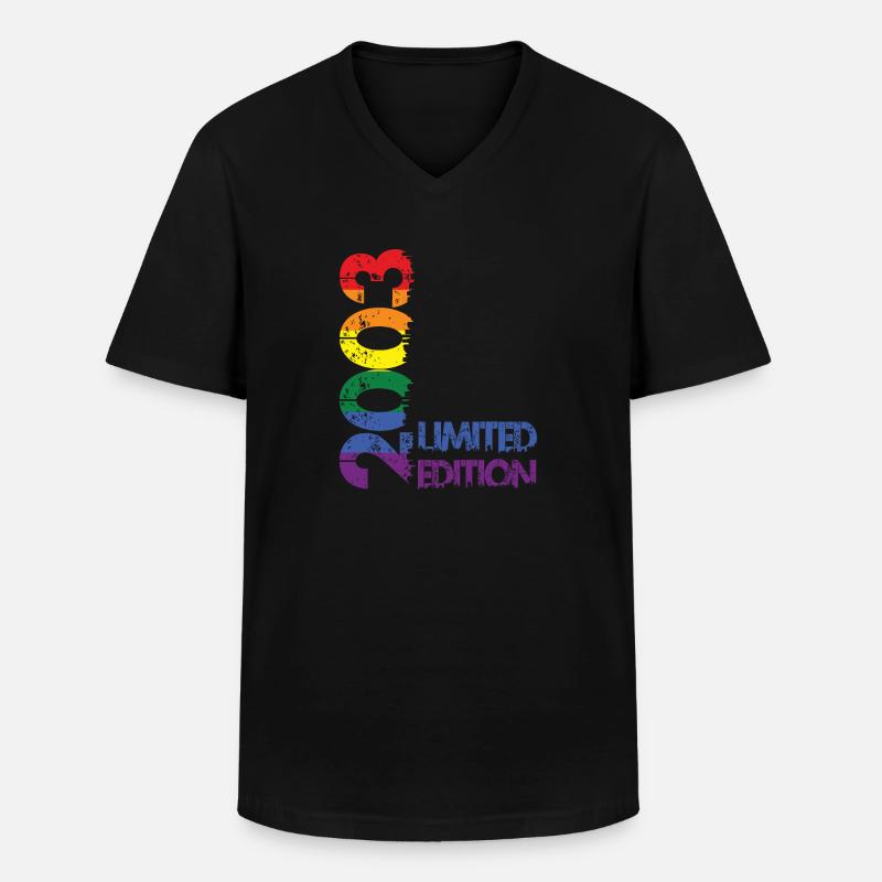 Limited Edition 2003 - Männer-T-Shirt mit V-Ausschnitt - Schwarz