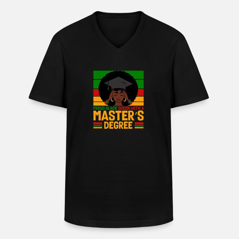 Master's Degree Studium Master Abschluss - Männer-T-Shirt mit V-Ausschnitt - Schwarz