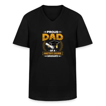 Master's Degree Studium Master Abschluss - Männer-T-Shirt mit V-Ausschnitt - Schwarz - Vorne - AI Model Male 178 dark (178cm)