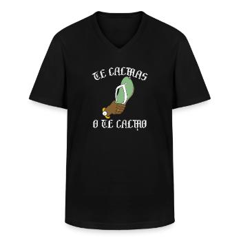 Ispanico Latino Americano Messicano - Maglietta da uomo classica con scollo a V - nero - Fronte - AI Model Male 178 dark (178cm)