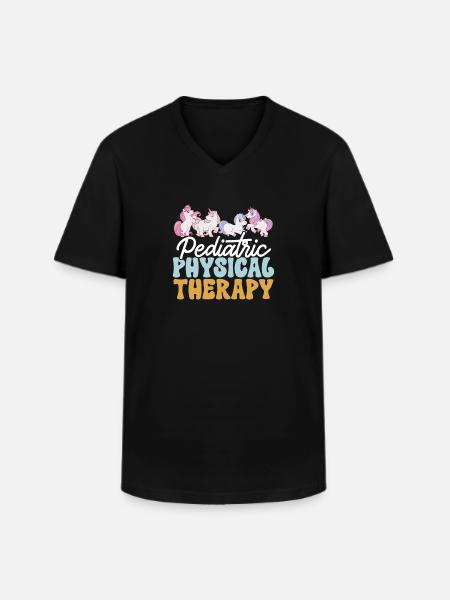 Physiotherapy Paediatric physiotherapist - Men's V-Neck T-Shirt - black