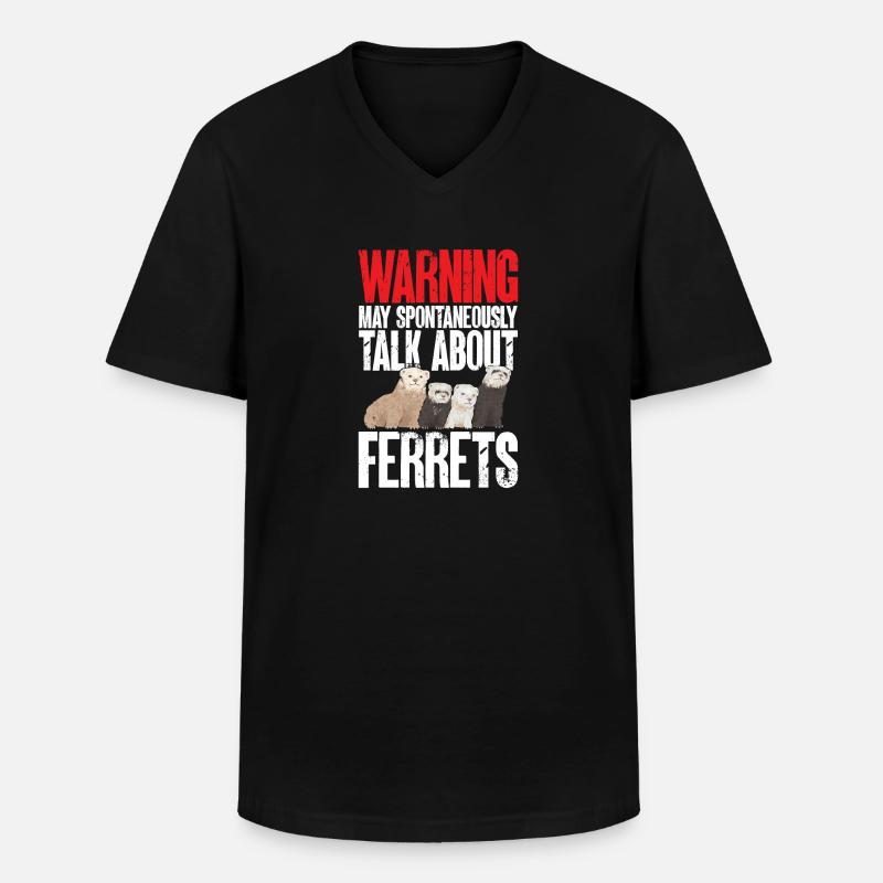 Frettchen Besitzer Frettchen - Männer-T-Shirt mit V-Ausschnitt - Schwarz
