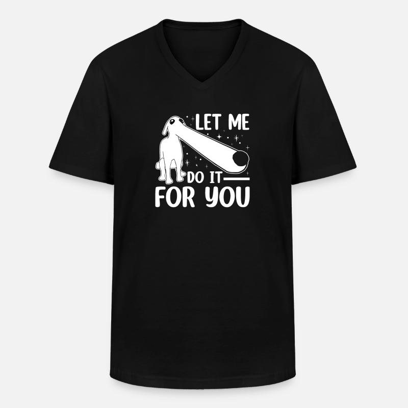 Barsoi Hund Meme - Männer-T-Shirt mit V-Ausschnitt - Schwarz