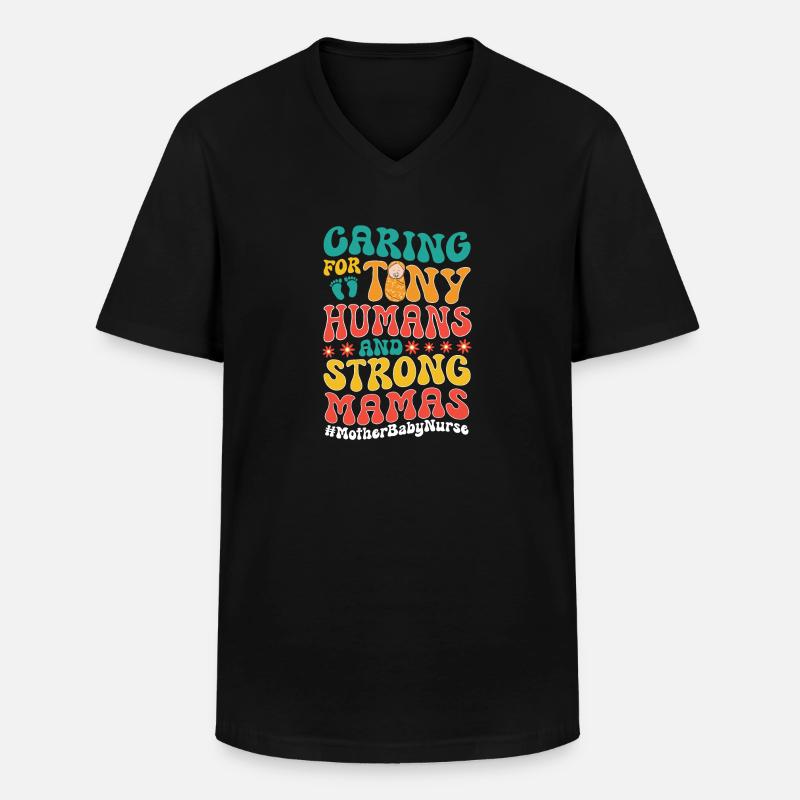 Krankenschwester Baby Entbindungsschwester - Männer-T-Shirt mit V-Ausschnitt - Schwarz