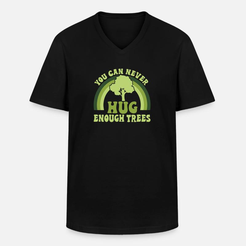 Baumschützer und Umweltschützer - Männer-T-Shirt mit V-Ausschnitt - Schwarz