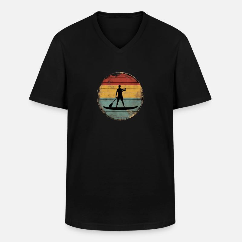 Standup Paddle - Männer-T-Shirt mit V-Ausschnitt - Schwarz