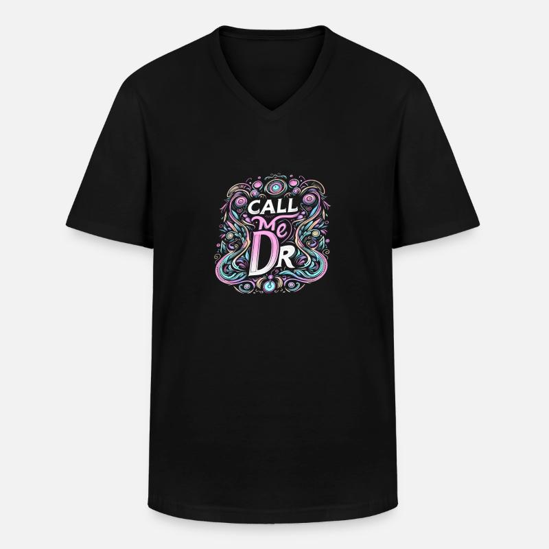 Call Me Dr 36 - Männer-T-Shirt mit V-Ausschnitt - Schwarz
