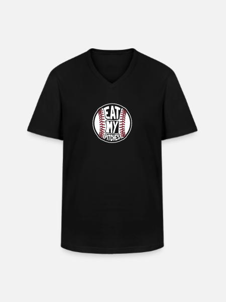 Baseball Funny - Men's V-Neck T-Shirt - black